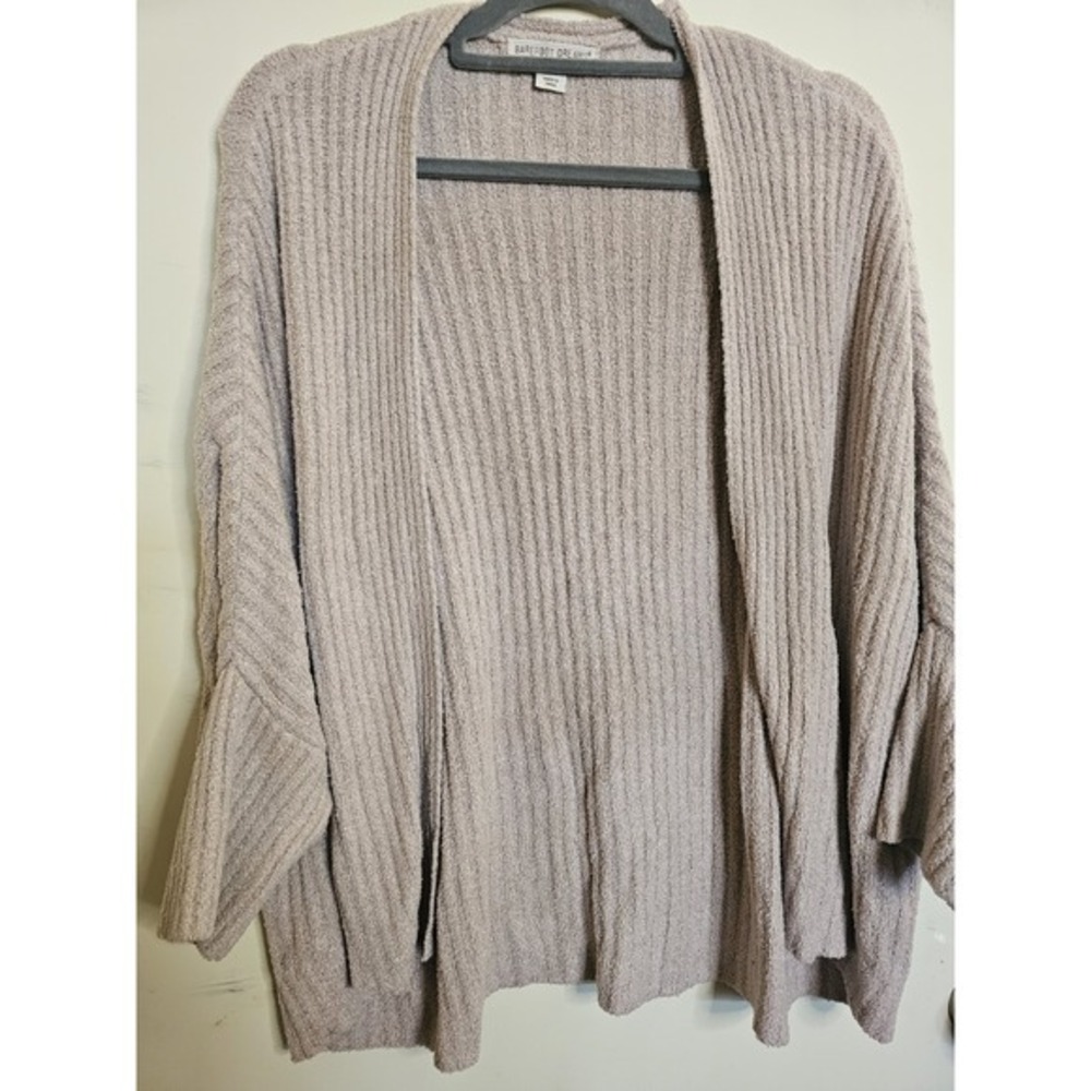 Barefoot Dreams CozyChic Lite Ribbed‎ Shrug OpenCardigan Faded Rose Size L/XL